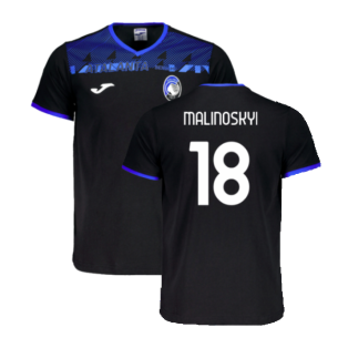 2023-2024 Atalanta Free Time T-Shirt (Black) (Malinoskyi 18)