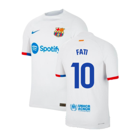 2023-2024 Barcelona Away Authentic Away Shirt (Fati 10)