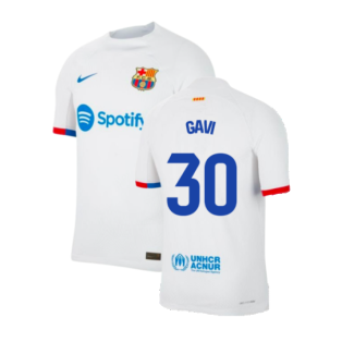 2023-2024 Barcelona Away Authentic Away Shirt (Gavi 30)