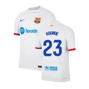 2023-2024 Barcelona Away Authentic Away Shirt (Kounde 23)