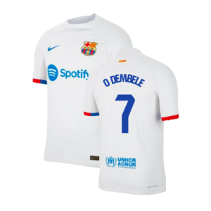2023-2024 Barcelona Away Authentic Away Shirt (O Dembele 7)