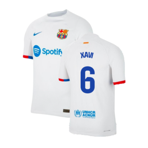 2023-2024 Barcelona Away Authentic Away Shirt (Xavi 6)