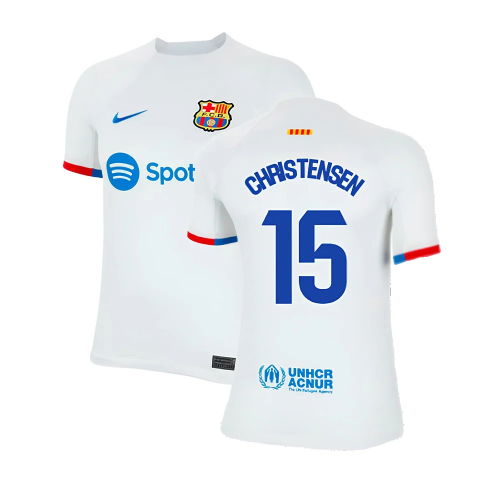 2023-2024 Barcelona Away Shirt (Kids) (Christensen 15)