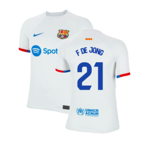 2023-2024 Barcelona Away Shirt (Kids) (F De Jong 21)