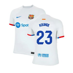 2023-2024 Barcelona Away Shirt (Kids) (Kounde 23)