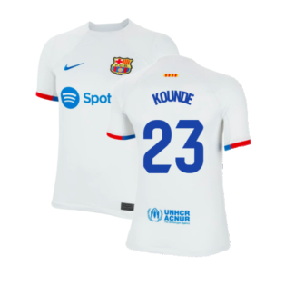 2023-2024 Barcelona Away Shirt (Kids) (Kounde 23)