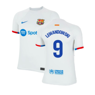 2023-2024 Barcelona Away Shirt (Kids) (Lewandowski 9)