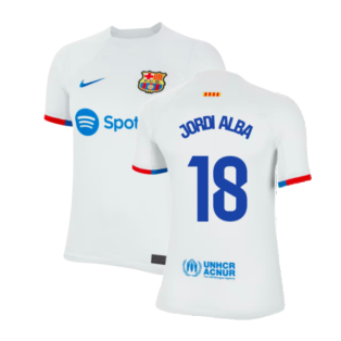 2023-2024 Barcelona Away Shirt (Ladies) (Jordi Alba 18)