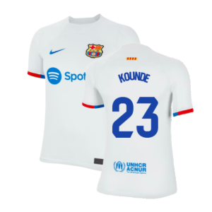 2023-2024 Barcelona Away Shirt (Ladies) (Kounde 23)