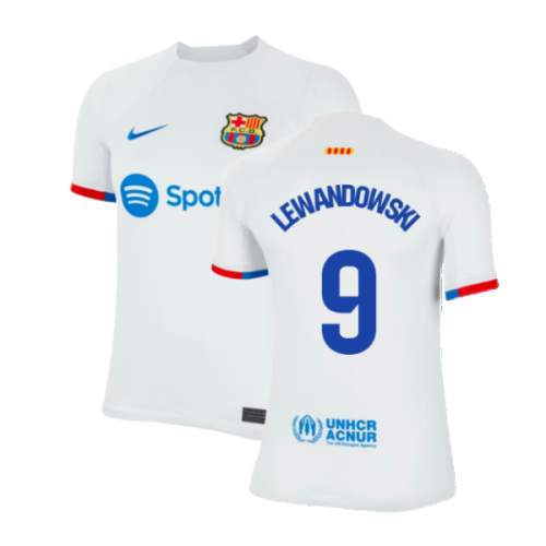 2023-2024 Barcelona Away Shirt (Ladies) (Lewandowski 9)