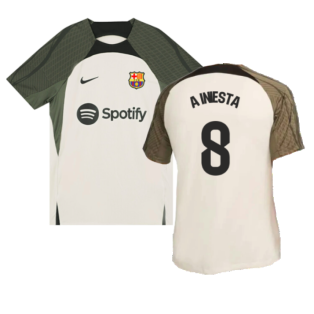 2023-2024 Barcelona Dri-Fit Strike Training Shirt (Grey) (A Iniesta 8)