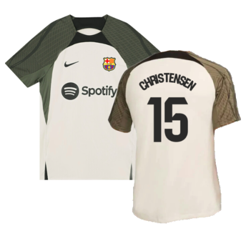 2023-2024 Barcelona Dri-Fit Strike Training Shirt (Grey) (Christensen 15)  2023-2024 Barcelona Dri-Fit Strike Training Shirt (Grey) (Christensen 15)
