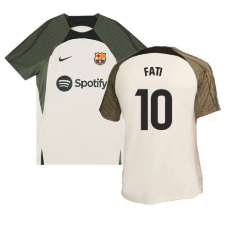 2023-2024 Barcelona Dri-Fit Strike Training Shirt (Grey) (Fati 10)