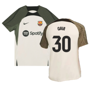 2023-2024 Barcelona Dri-Fit Strike Training Shirt (Grey) (Gavi 30)