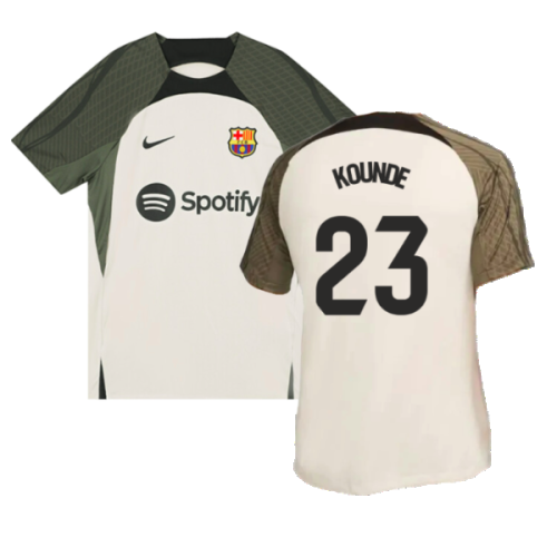 2023-2024 Barcelona Dri-Fit Strike Training Shirt (Grey) (Kounde 23)  2023-2024 Barcelona Dri-Fit Strike Training Shirt (Grey) (Kounde 23)