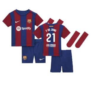 2023-2024 Barcelona Home Infant Baby Kit (F De Jong 21)