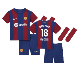 2023-2024 Barcelona Home Infant Baby Kit (Jordi Alba 18)
