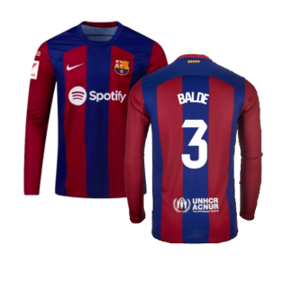 2023-2024 Barcelona Home Long Sleeve Shirt (Balde 3)