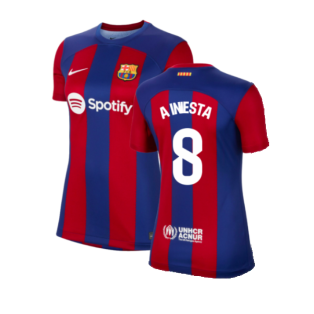 2023-2024 Barcelona Home Shirt (Ladies) (A Iniesta 8)