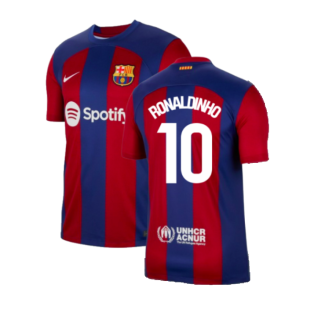 2023-2024 Barcelona Home Shirt (Ronaldinho 10)