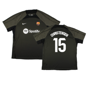 2023-2024 Barcelona Strike Dri-Fit Training Shirt (Sequoia) (Christensen 15)
