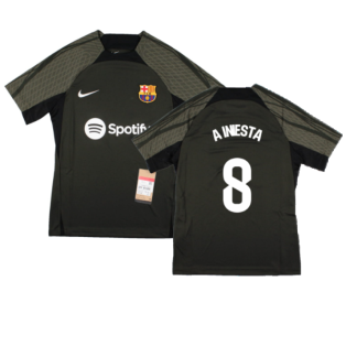 2023-2024 Barcelona Strike Dri-Fit Training Shirt (Sequoia) - Kids (A Iniesta 8)