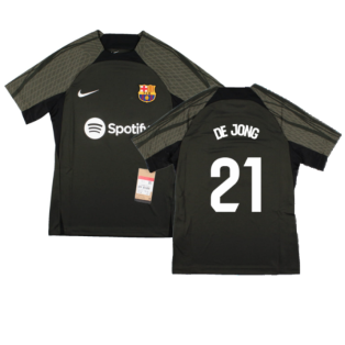 2023-2024 Barcelona Strike Dri-Fit Training Shirt (Sequoia) - Kids (De Jong 21)