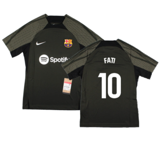 2023-2024 Barcelona Strike Dri-Fit Training Shirt (Sequoia) - Kids (Fati 10)