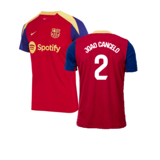 2023-2024 Barcelona Strike Training Shirt (Red) (Joao Cancelo 2)