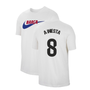 2023-2024 Barcelona Swoosh Club Tee (White) (A Iniesta 8)