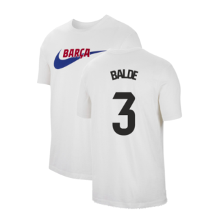 2023-2024 Barcelona Swoosh Club Tee (White) (Balde 3)