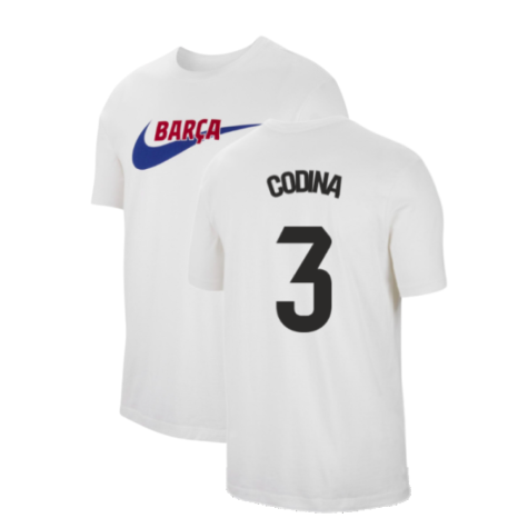 2023-2024 Barcelona Swoosh Club Tee (White) (Codina 3)