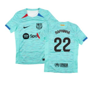 2023-2024 Barcelona Third Shirt (Kids) (Raphinha 22)