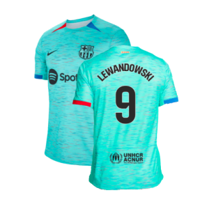 2023-2024 Barcelona Third Shirt (Lewandowski 9)