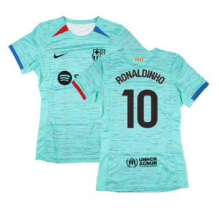 2023-2024 Barcelona Third Shirt (Womens) (Ronaldinho 10)