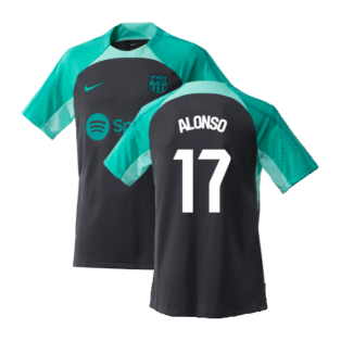 2023-2024 Barcelona Training Shirt (Thunder) (Alonso 17)
