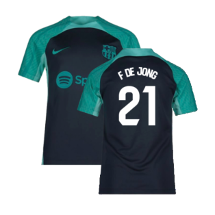 2023-2024 Barcelona Training Shirt (Thunder) - Kids (F De Jong 21)