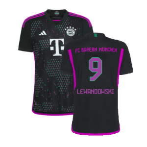 2023-2024 Bayern Munich Authentic Away Shirt (Lewandowski 9)