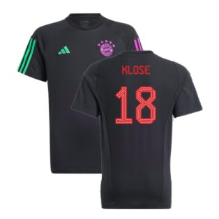 2023-2024 Bayern Munich Core Tee (Black) - Kids (Klose 18)