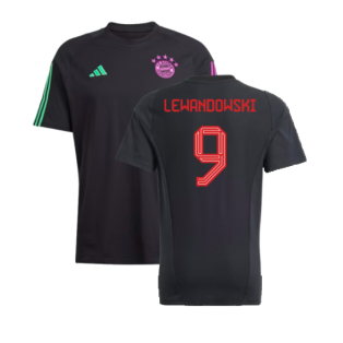 2023-2024 Bayern Munich Core Tee (Black) (Lewandowski 9)