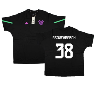 2023-2024 Bayern Munich D4GMD Tee (Black) (Gravenberch 38)