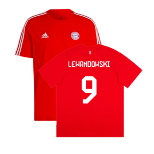 2023-2024 Bayern Munich DNA Tee (Red) (Lewandowski 9)