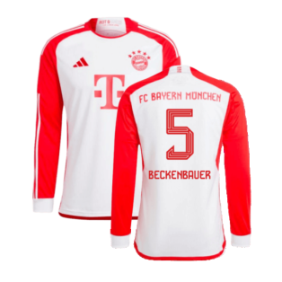 2023-2024 Bayern Munich Long Sleeve Home Shirt (Beckenbauer 5)