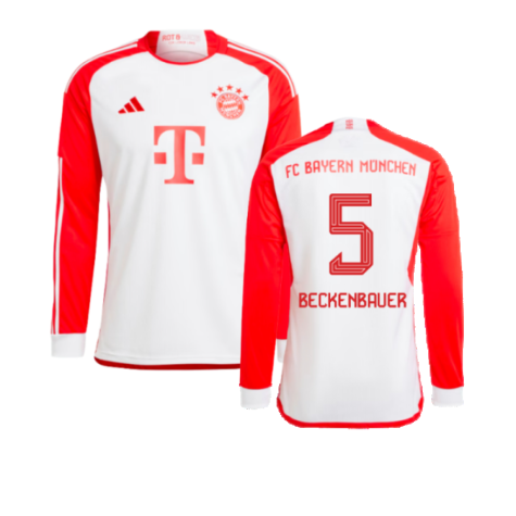 2023-2024 Bayern Munich Long Sleeve Home Shirt (Kids) (Beckenbauer 5)