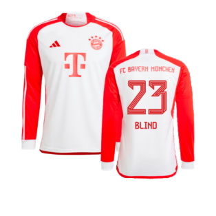 2023-2024 Bayern Munich Long Sleeve Home Shirt (Kids) (Blind 23)