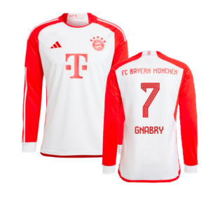 2023-2024 Bayern Munich Long Sleeve Home Shirt (Kids) (Gnabry 7)