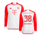 2023-2024 Bayern Munich Long Sleeve Home Shirt (Kids) (Gravenberch 38)