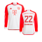 2023-2024 Bayern Munich Long Sleeve Home Shirt (Kids) (Guerreiro 22)