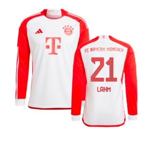 2023-2024 Bayern Munich Long Sleeve Home Shirt (Kids) (Lahm 21)