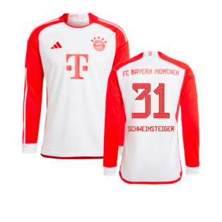 2023-2024 Bayern Munich Long Sleeve Home Shirt (Kids) (Schweinsteiger 31)